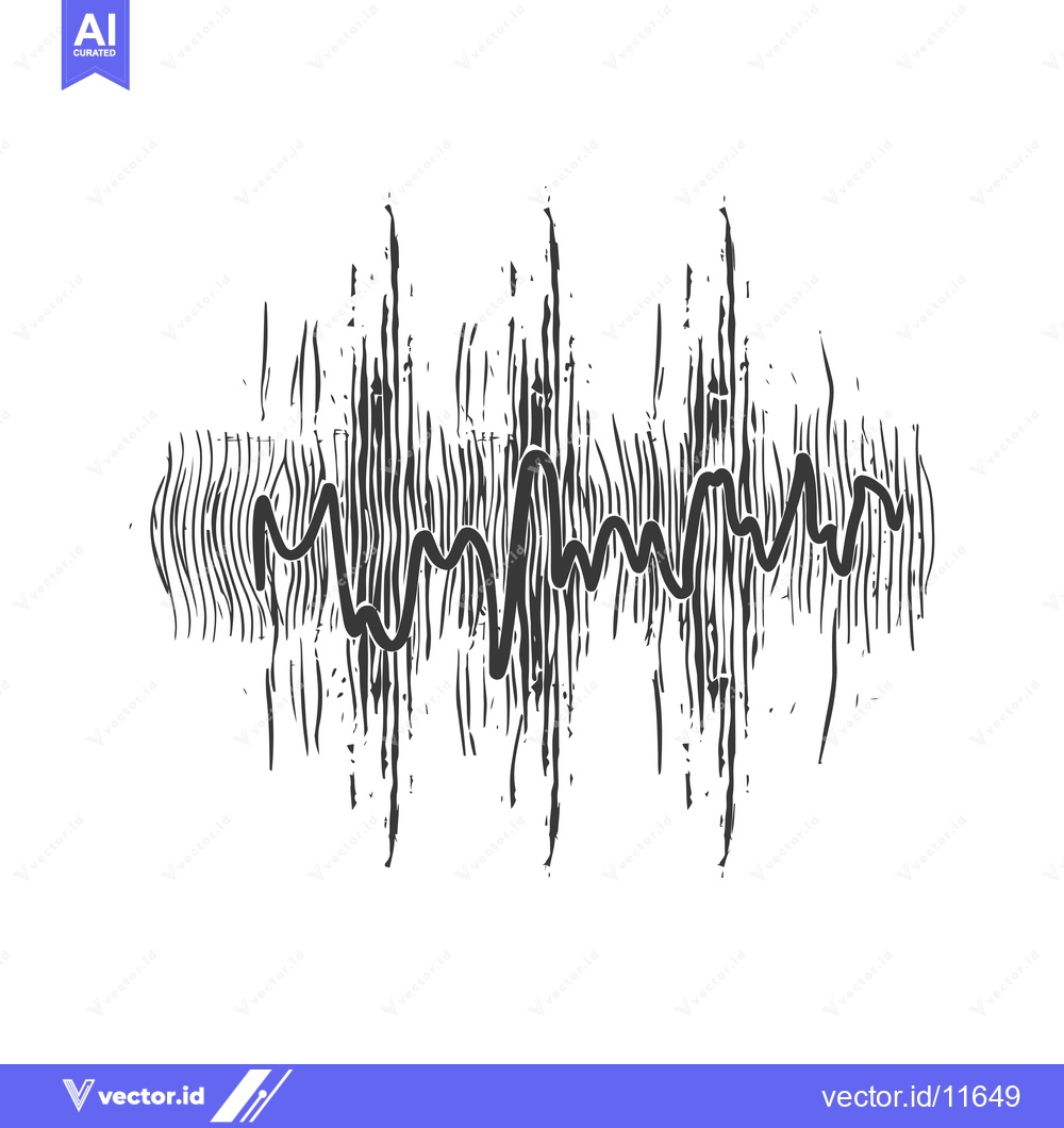 Premium Vector dari Abstract Graphic Representation of a Sound Wave