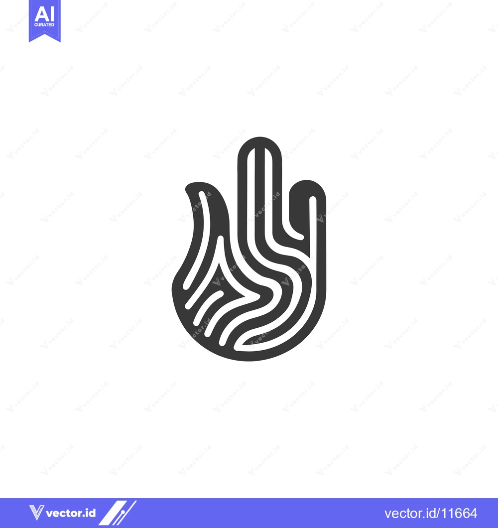 Premium Vector dari Abstract Hand with Lines and Swirls