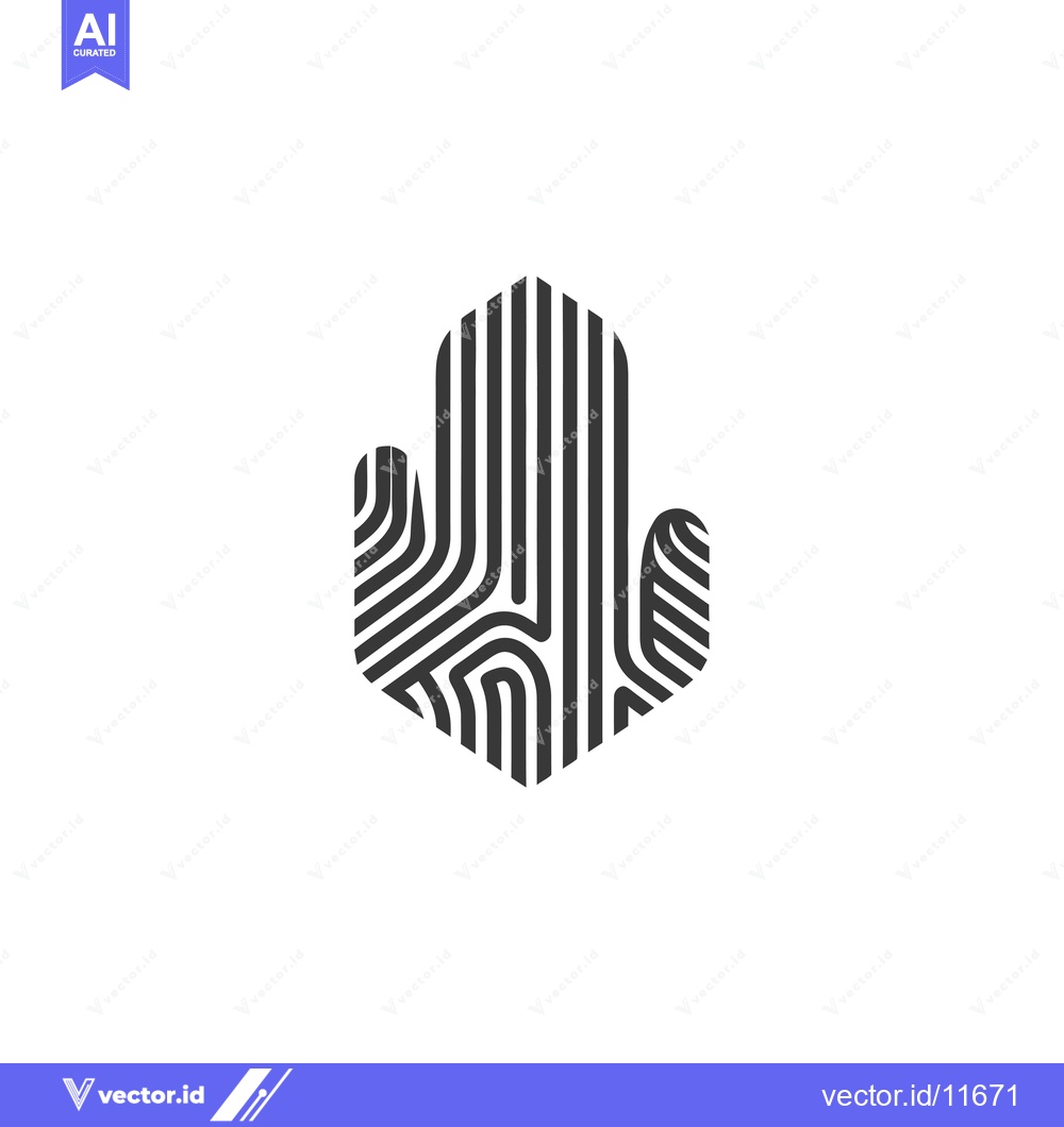 Premium Vector of Abstract Hexagon Design with Curved Lines