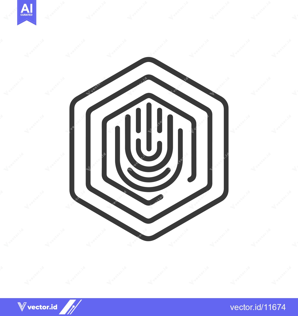 Premium Vector dari Abstract Hexagon with Inner Line Design
