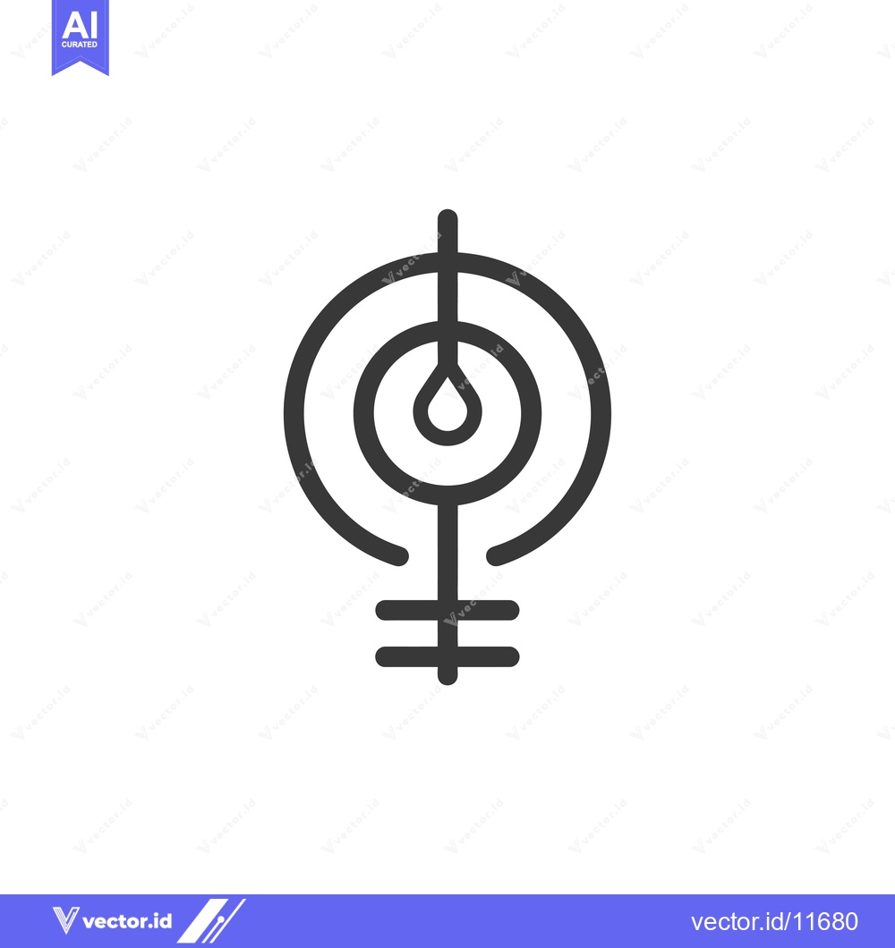 Premium Vector dari Abstract Icon of a Drop of Water Inside a Circle