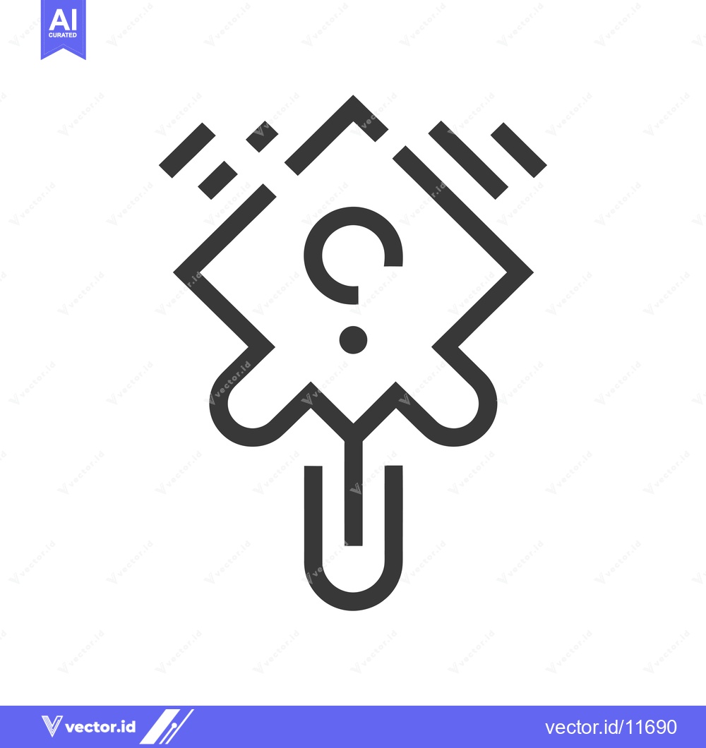 Premium Vector dari Abstract Icon with Question Mark and Arrow
