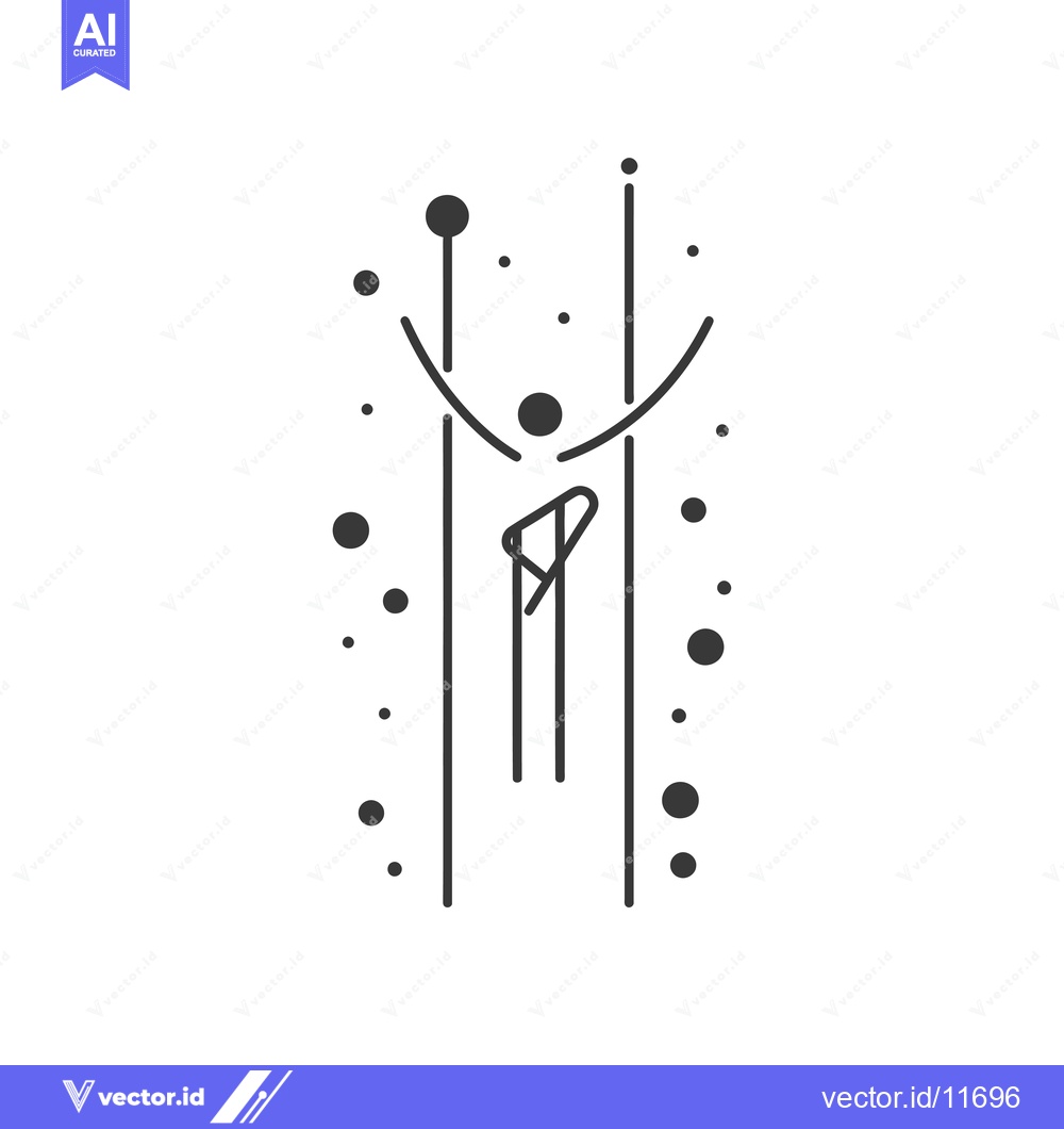Premium Vector dari Abstract Illustration of a Person with Arms Raised