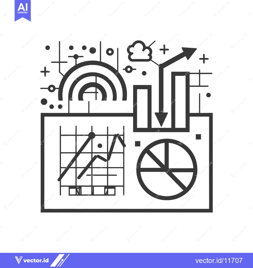 Premium Vector dari Abstract Illustration of Data Analysis and Growth