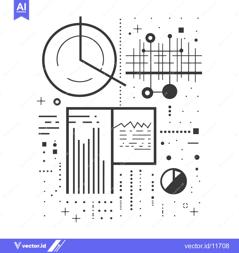 Premium Vector dari Abstract Illustration of Data Analysis with Charts and Graphs