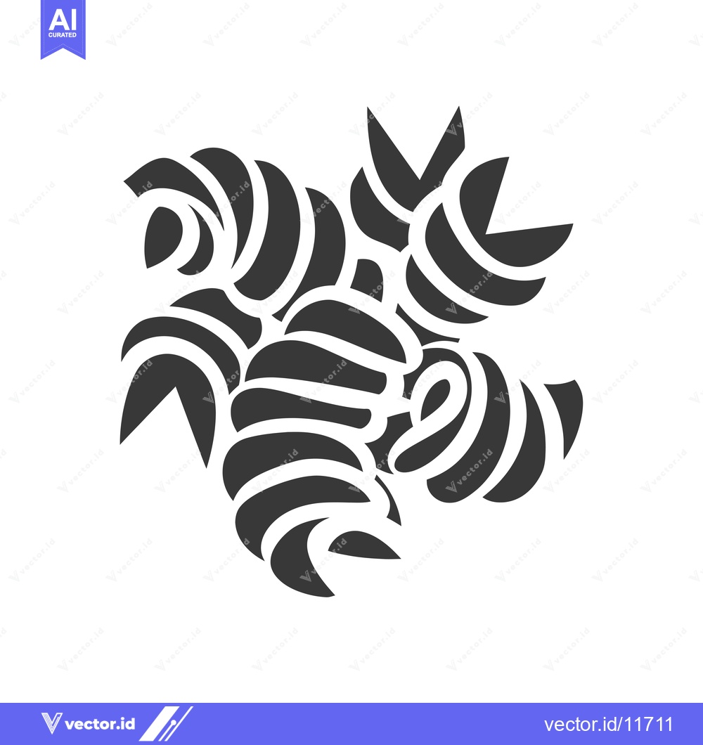 Premium Vector dari Abstract illustration of three stylized black shapes