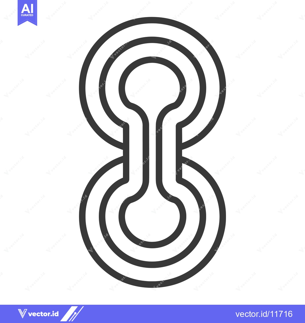 Premium Vector dari Abstract Interlocking Circular Design with Concentric Circles