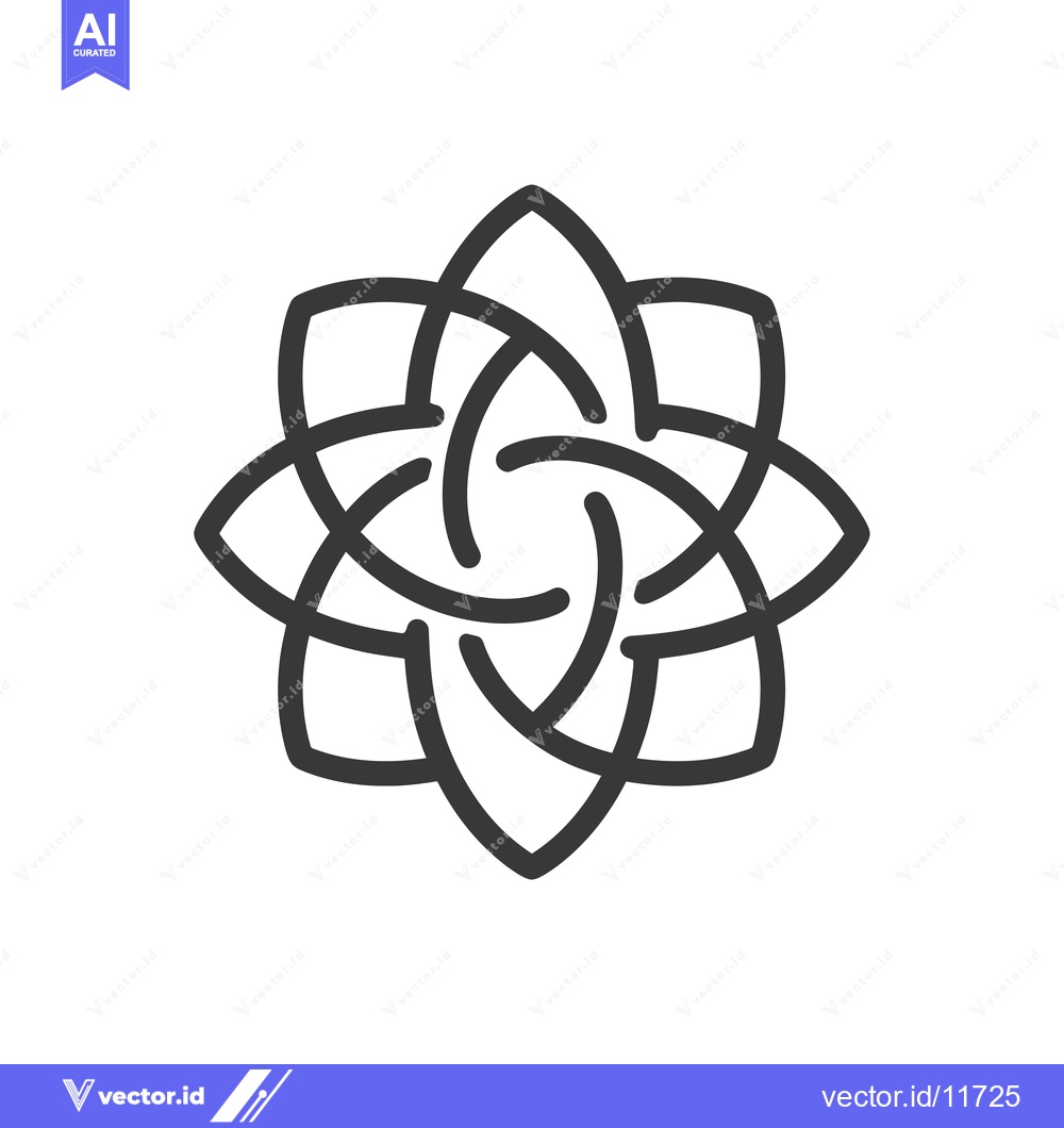 Premium Vector dari Abstract Interlocking Shapes Forming a Starburst Pattern