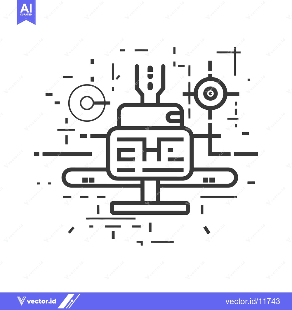 Premium Vector dari Abstract Line Art Depicting a Network System