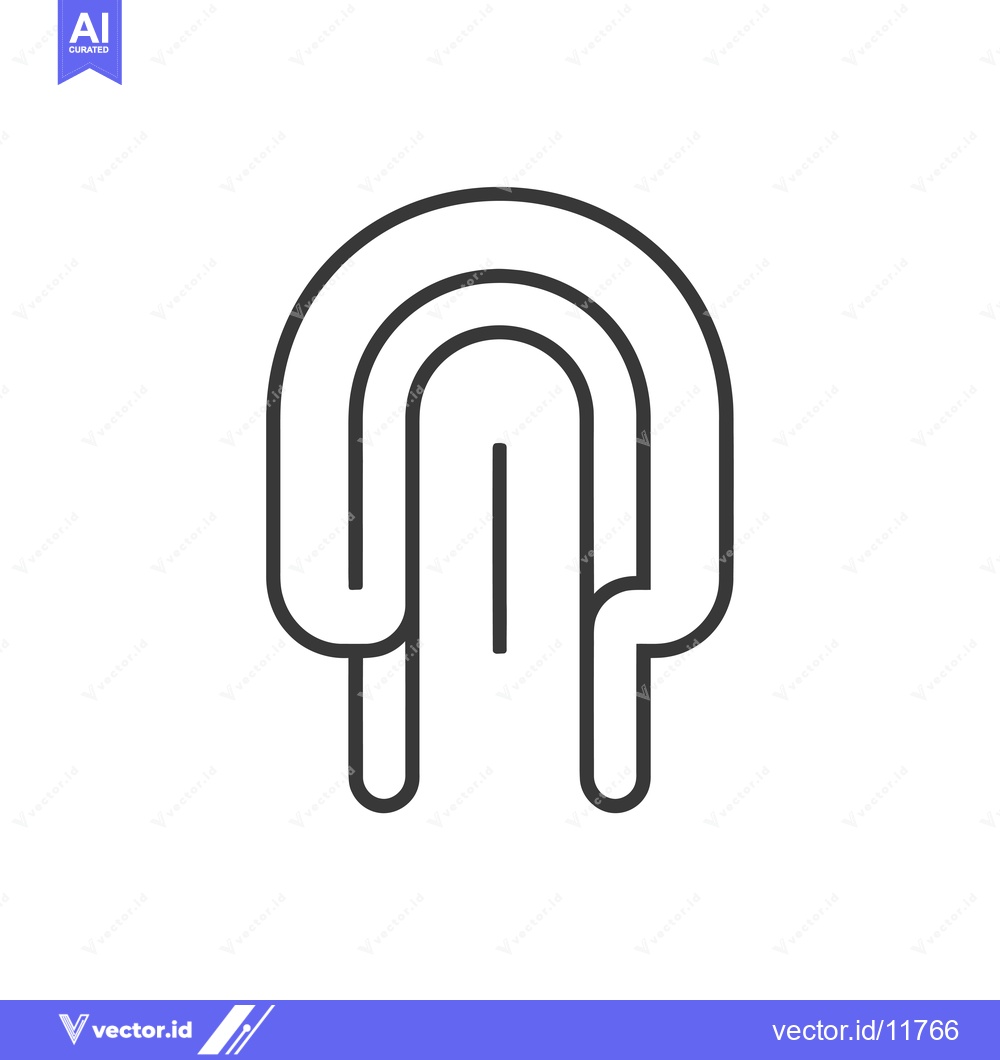 Premium Vector of Abstract Line Art Design with a Single Vertical Line