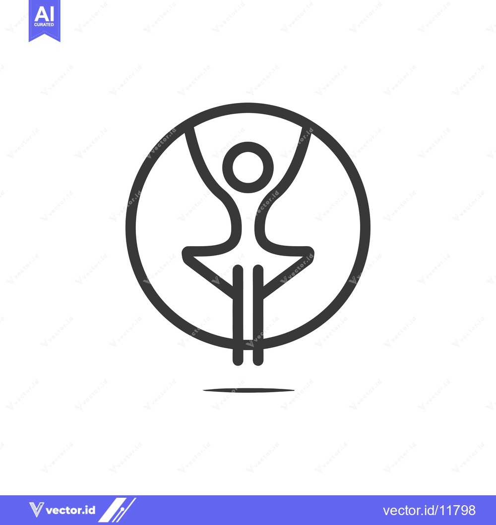 Premium Vector dari Abstract Line Art Illustration of a Person Inside a Circle