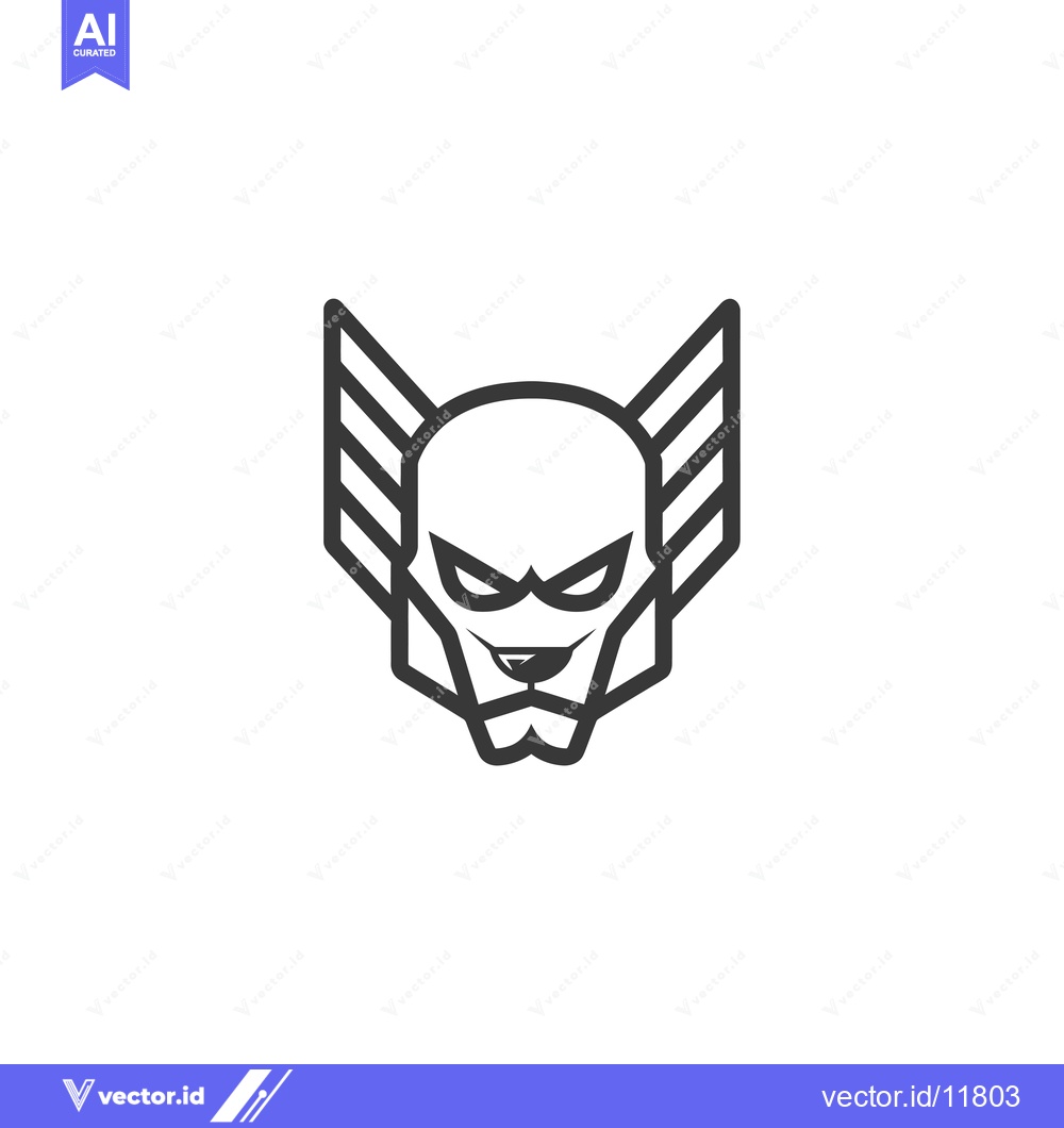 Premium Vector of Abstract Line Art Illustration of a Superhero with Wings