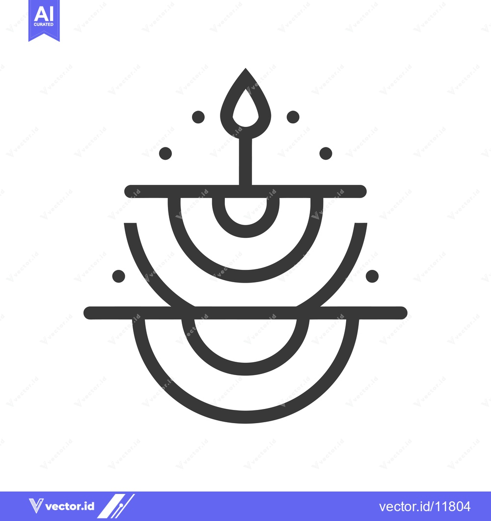 Premium Vector dari Abstract line art illustration of a teardrop with concentric circles