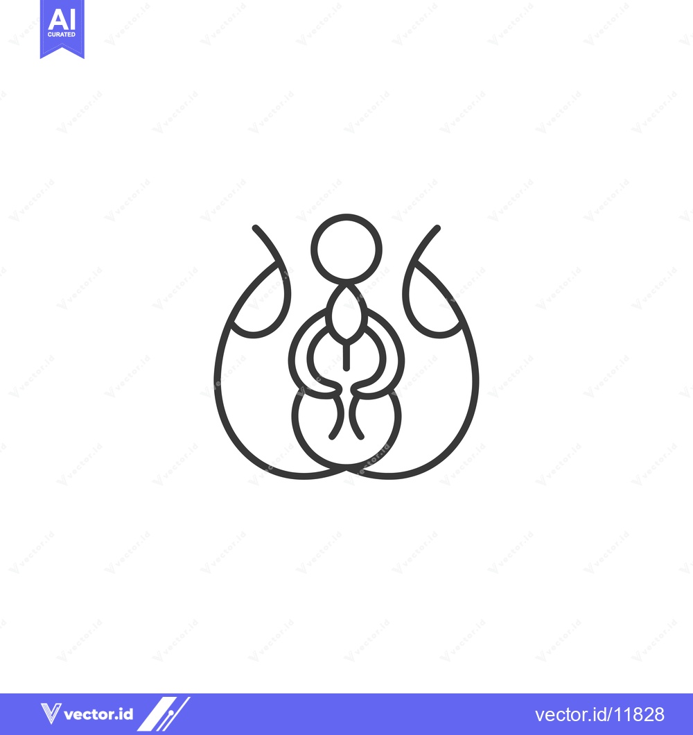 Premium Vector dari Abstract Line Art of a Human Figure with Rounded Shapes