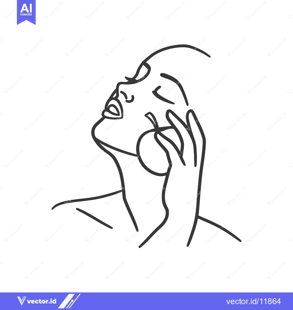 Premium Vector of Abstract Line Drawing of a Woman's Face