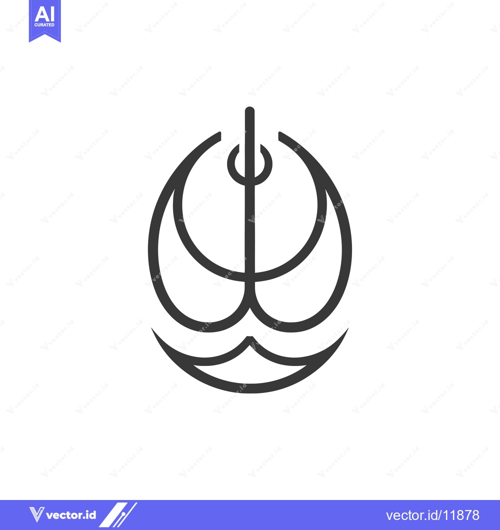Premium Vector dari Abstract Monochromatic Design with Vertical Line and Curved Shapes