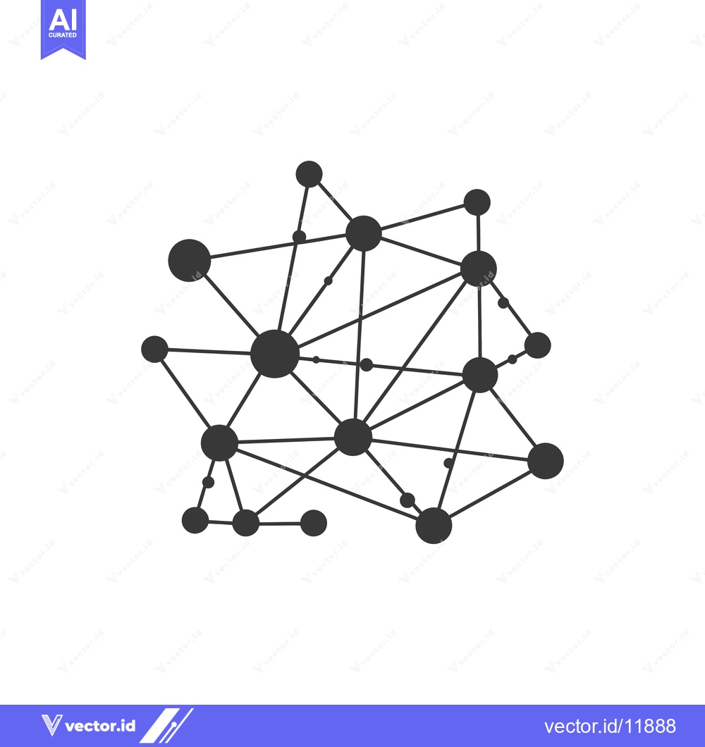 Premium Vector dari Abstract network structure with interconnected nodes