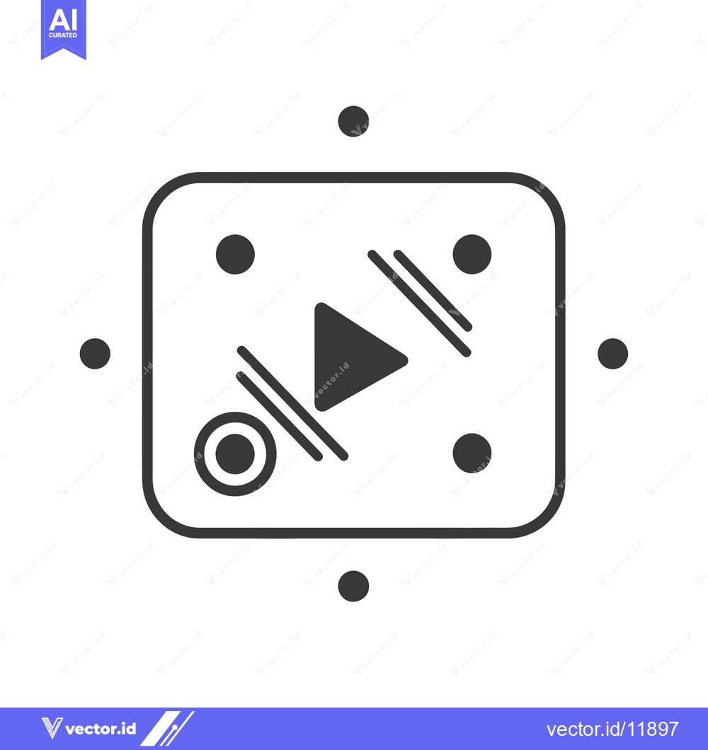 Premium Vector dari Abstract Play Button with Surrounding Dots and Lines
