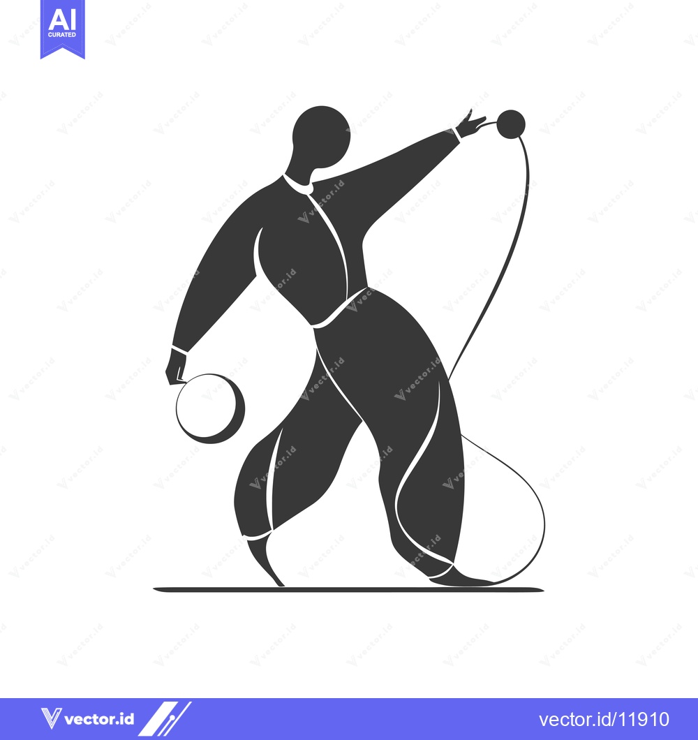 Premium Vector of Abstract silhouette of a person juggling two balls