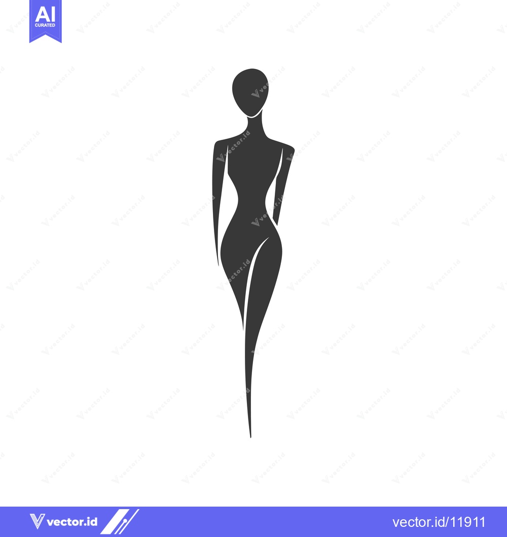 Premium Vector dari Abstract silhouette of a woman in a dress