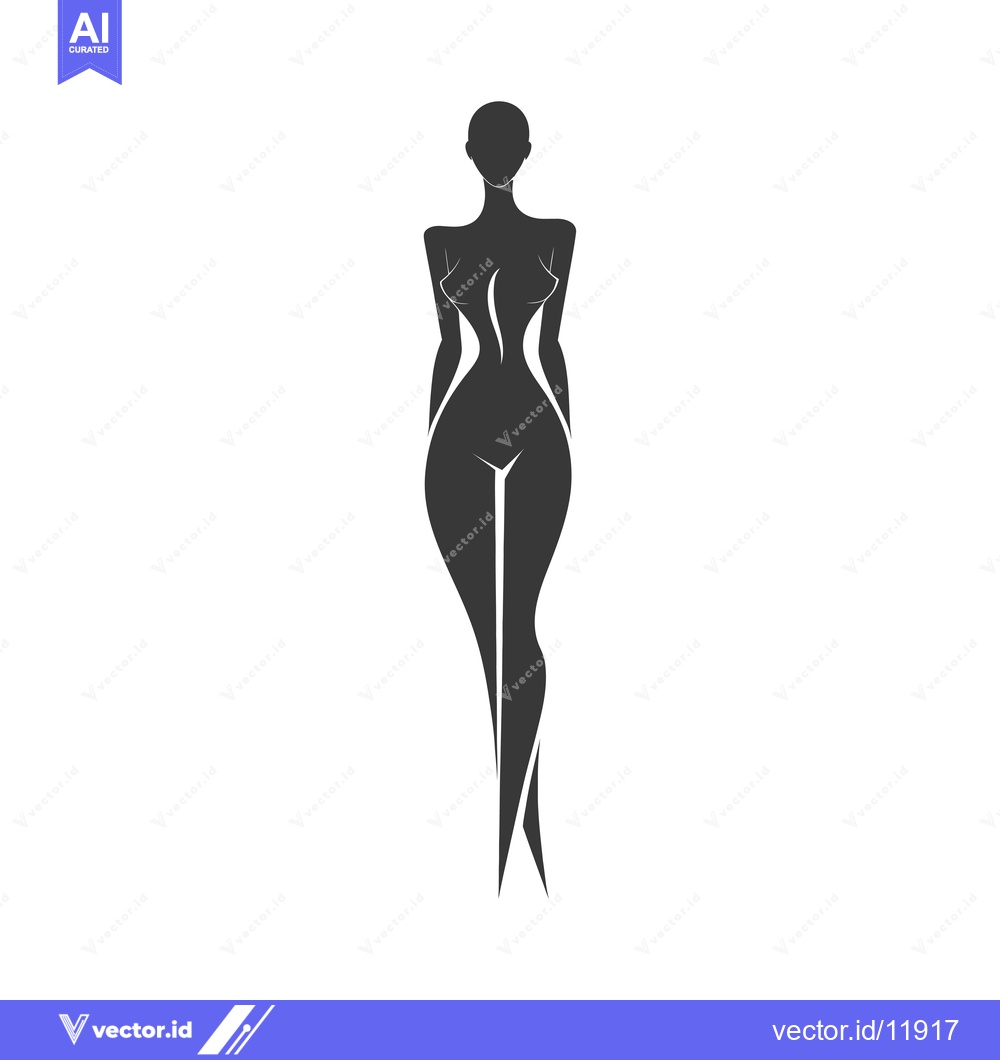 Premium Vector dari Abstract Silhouette of a Woman with a Slim Figure