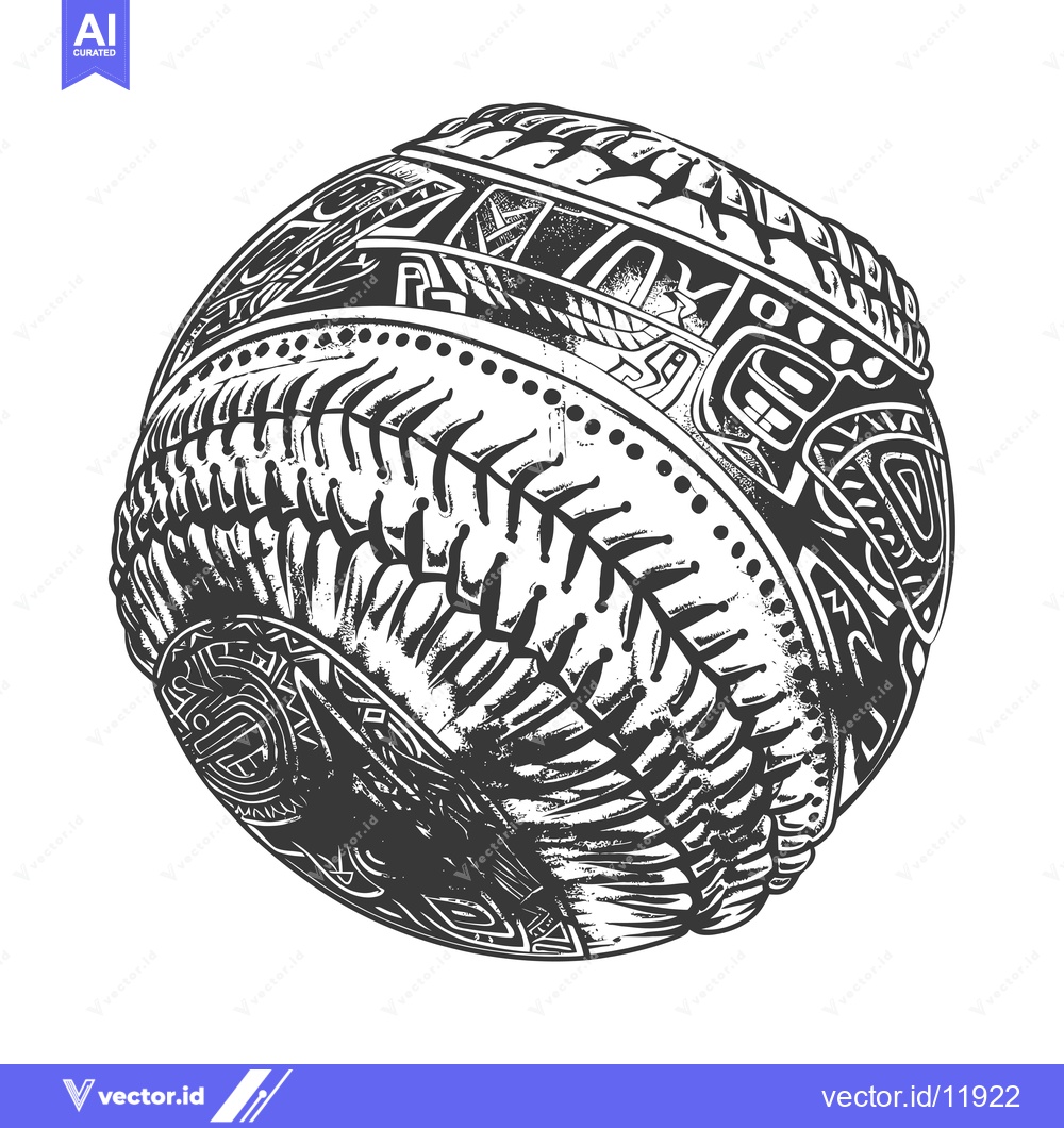 Premium Vector dari Abstract Sphere with Intricate Tribal Design and Tire Tread Pattern