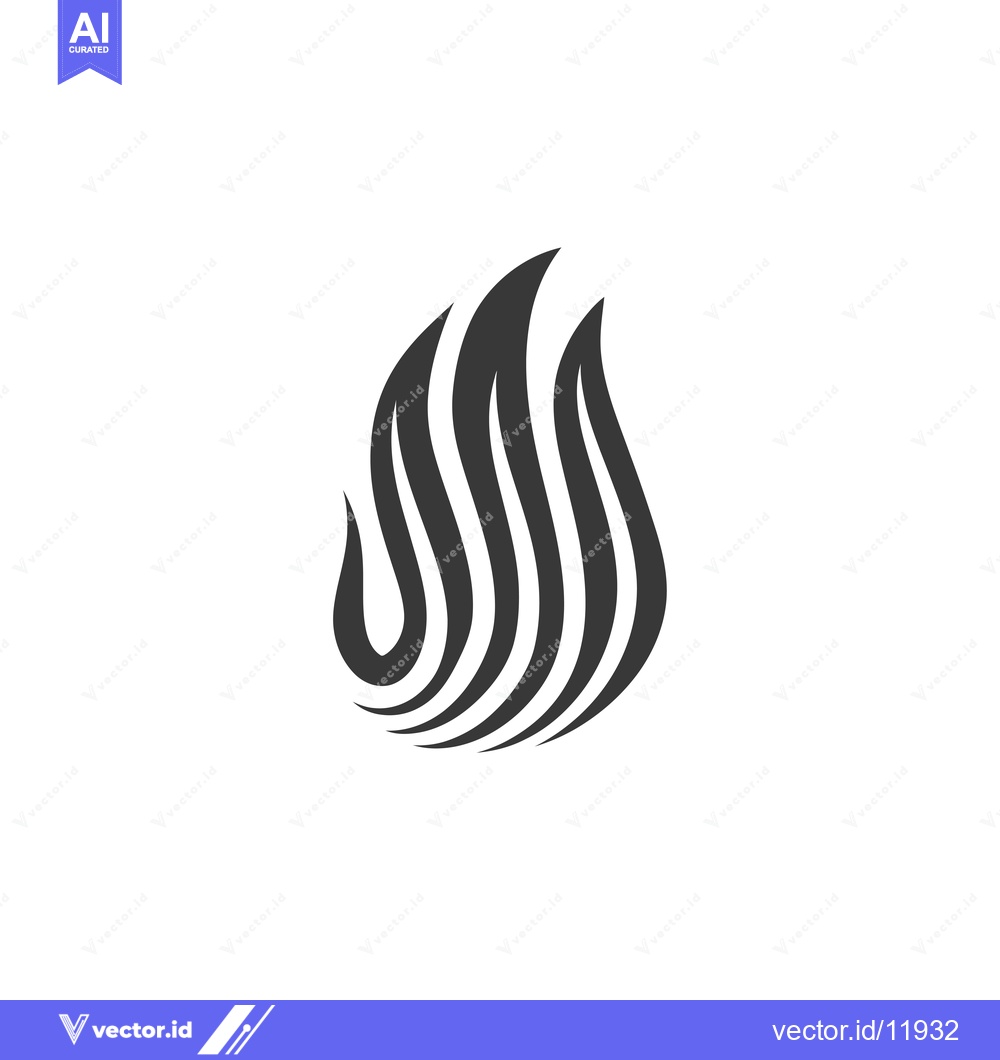 Premium Vector of Abstract Stylized Flame Illustration