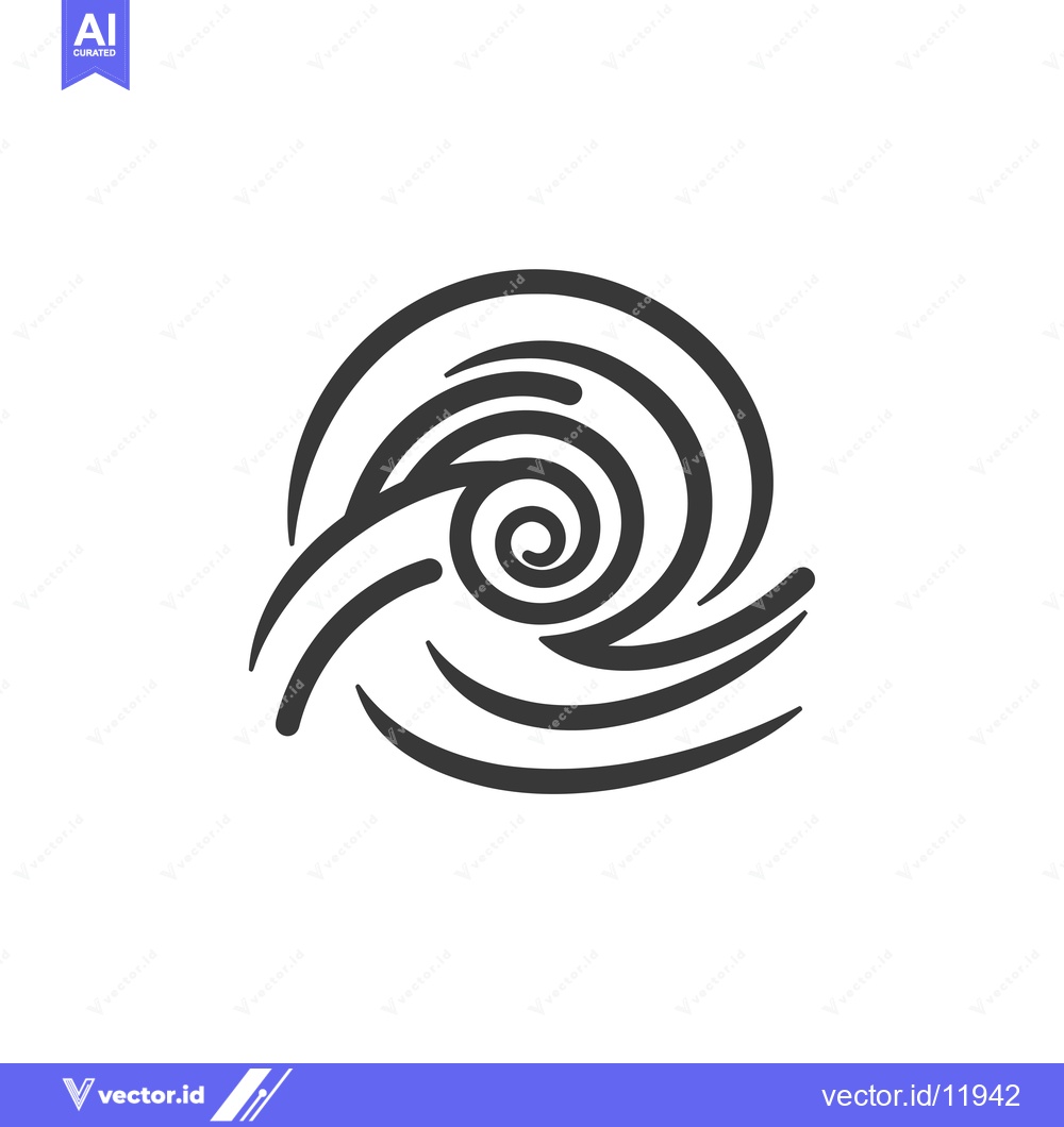 Premium Vector dari Abstract Swirling Wave Design with a Spiral