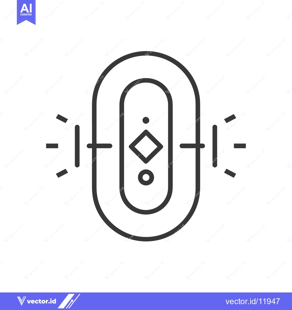 Premium Vector of Abstract Symbol with a Diamond, Circle, and Lines