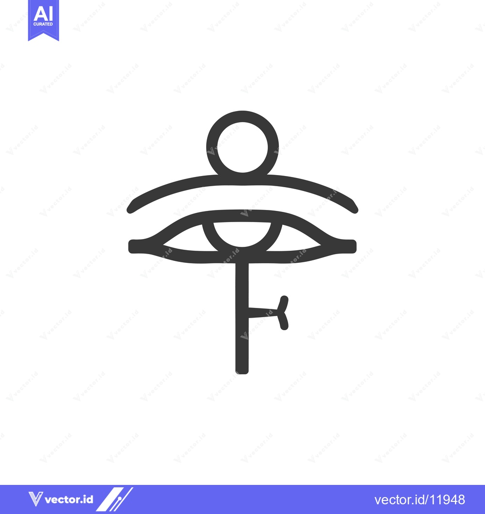 Premium Vector dari Abstract symbol with an eye, a circle, and a key