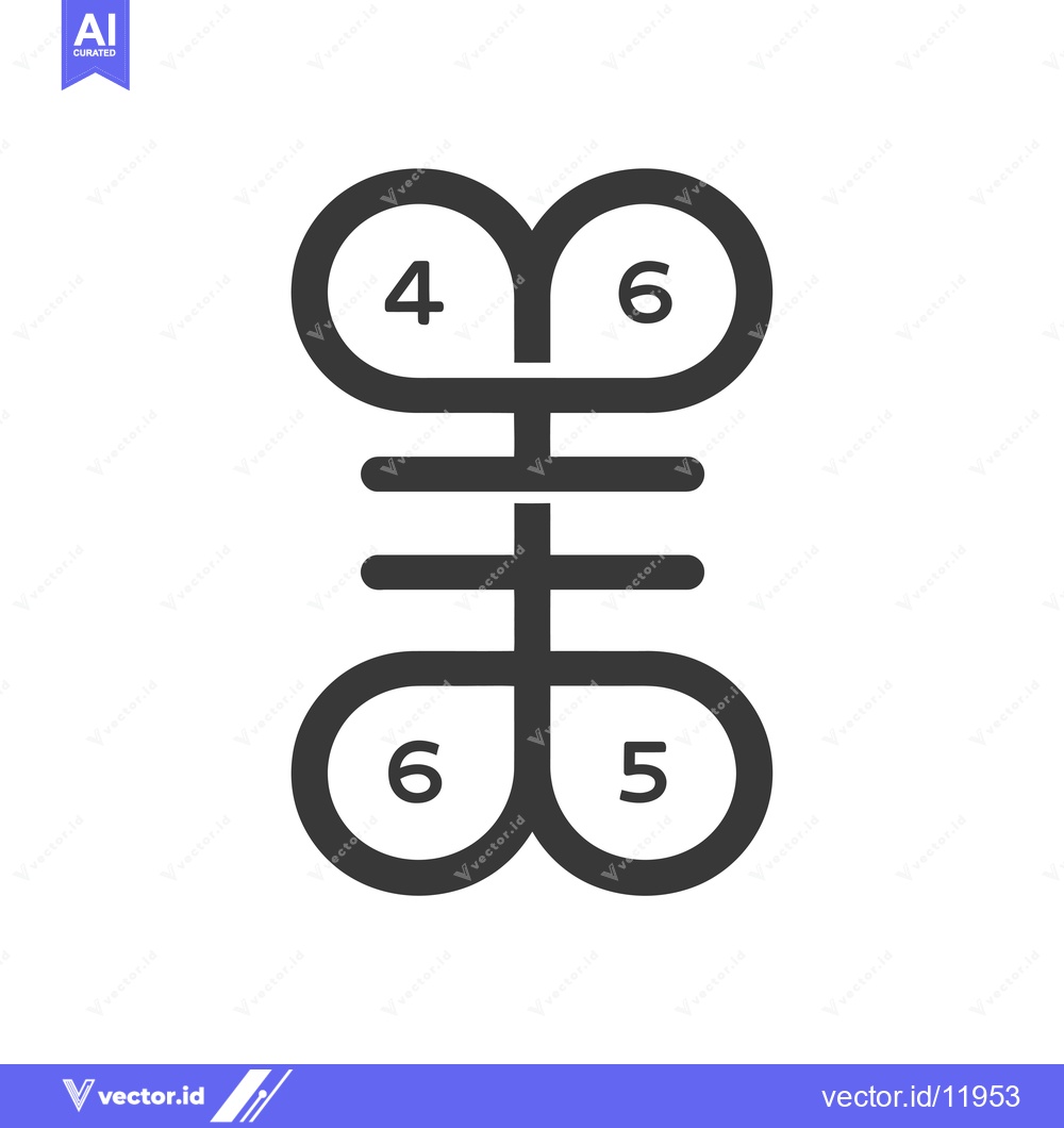 Premium Vector dari Abstract Symbol with Interconnected Circles and Numbers