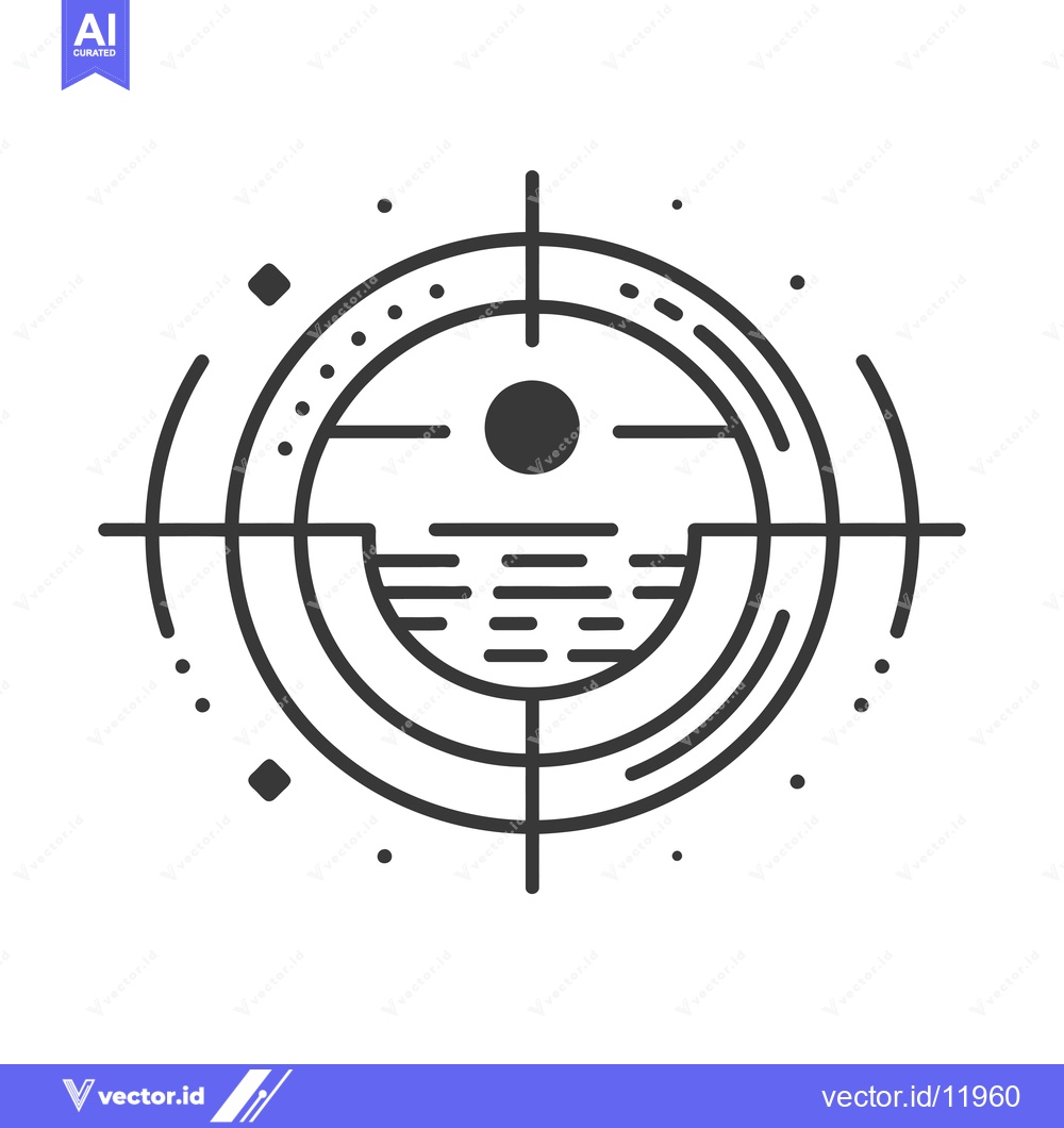 Premium Vector dari Abstract Target with Circle and Lines