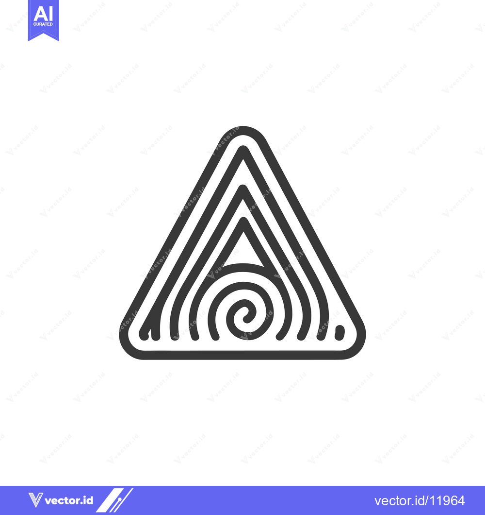 Premium Vector of Abstract Triangle Design with Inner Spiral