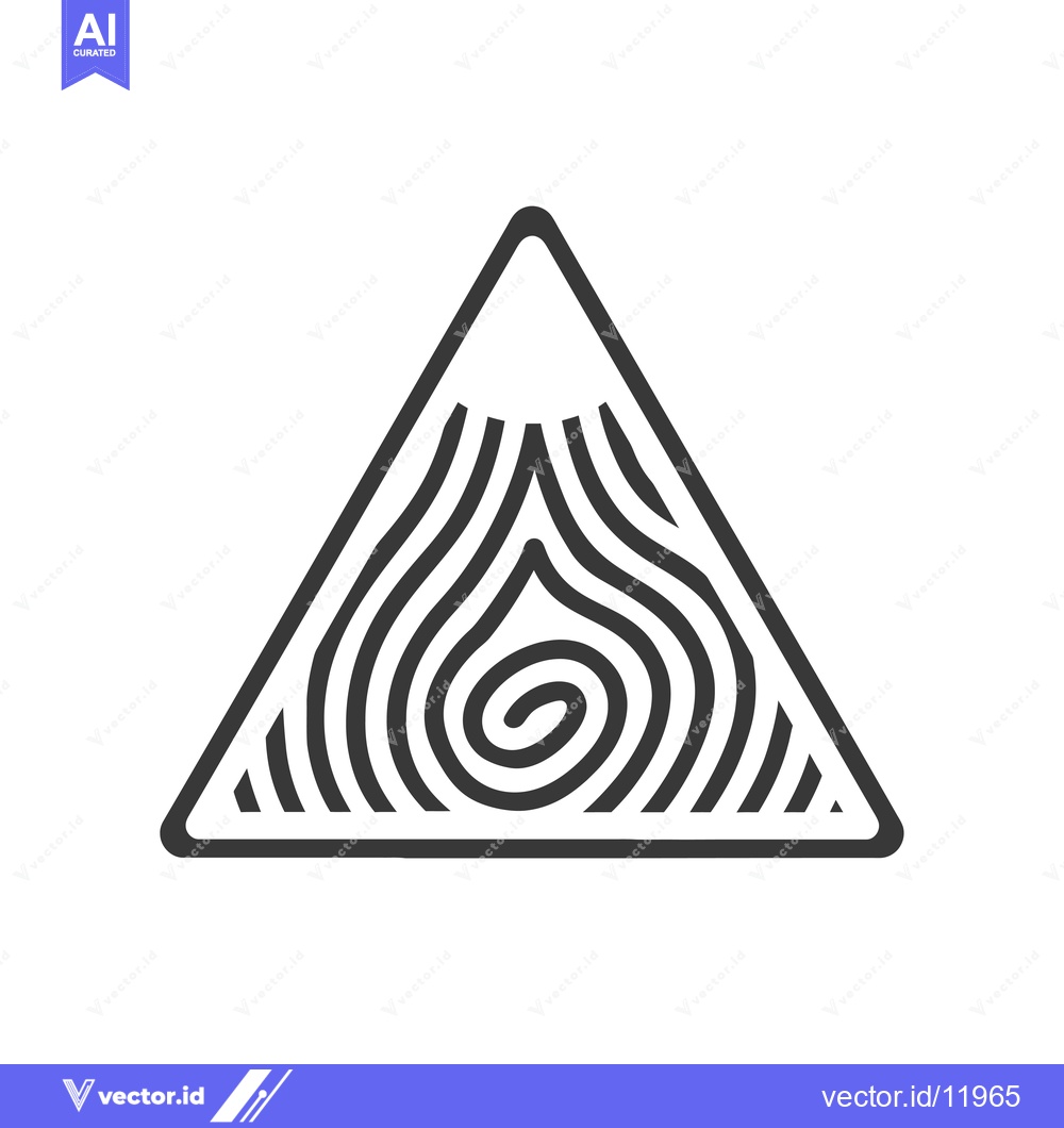 Premium Vector dari Abstract Triangular Graphic with Curving Lines and a Spiral