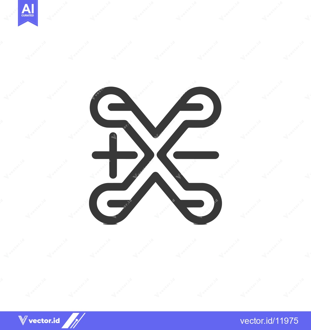 Premium Vector dari Abstract X Shape with Circles and Lines
