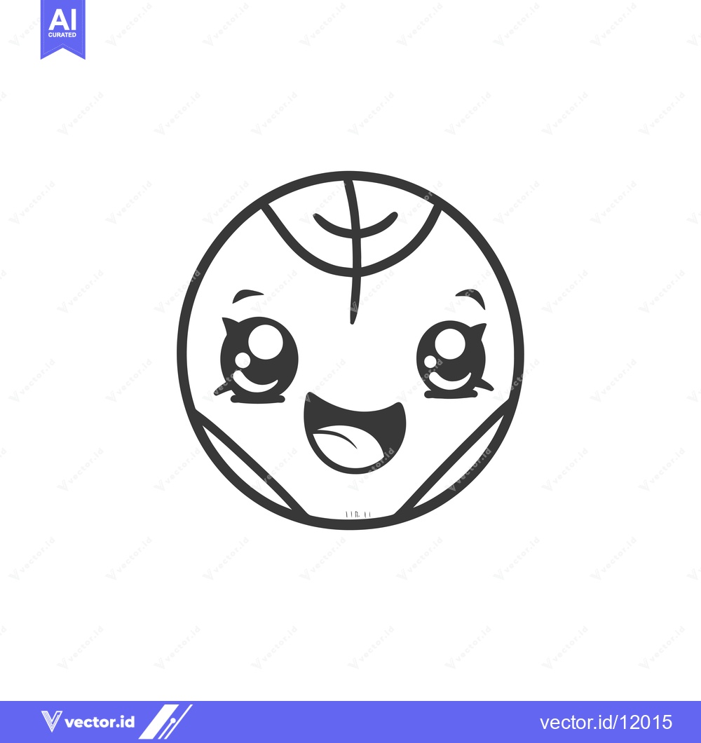 Premium Vector dari A Cartoon Basketball with a Smiling Face