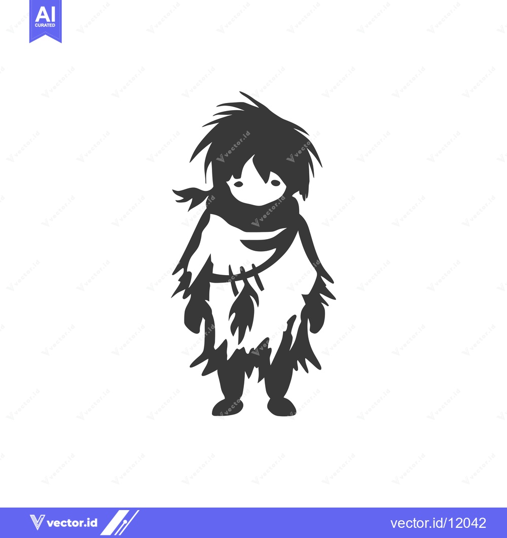 Premium Vector of A Cartoon Character Wearing a Fur-Trimmed Cloak and Scarf