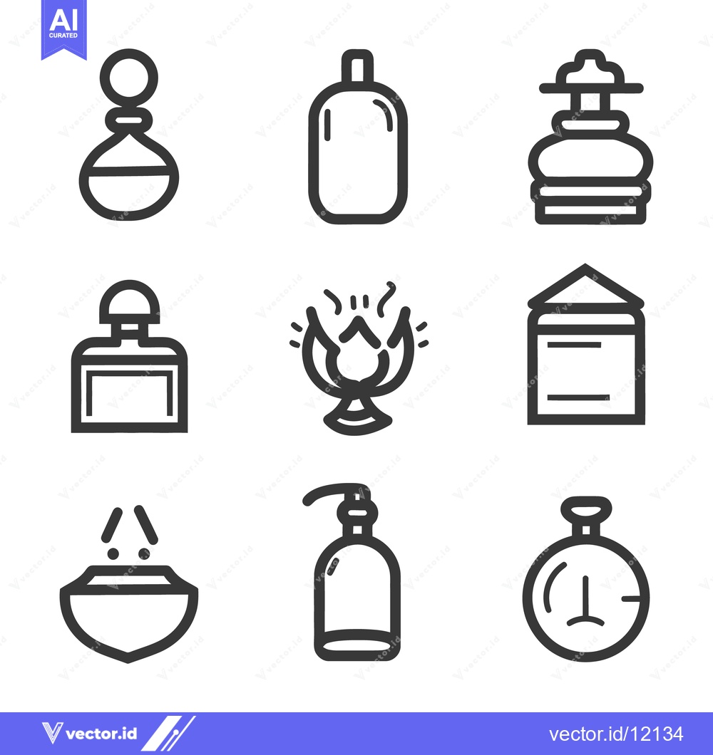 Premium Vector dari Simple line drawings depict various containers and related objects
