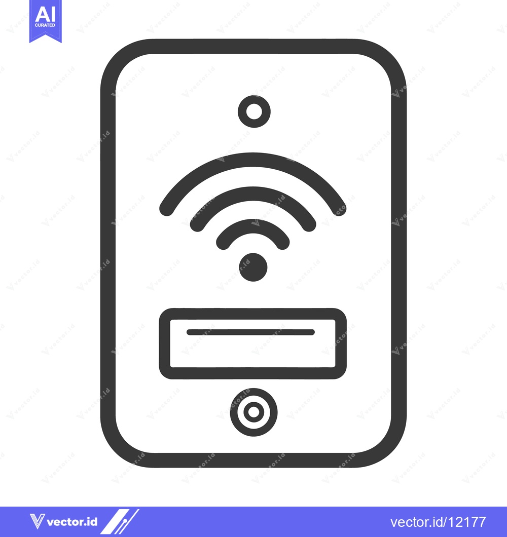 Premium Vector dari A stylized illustration of a wireless network device display