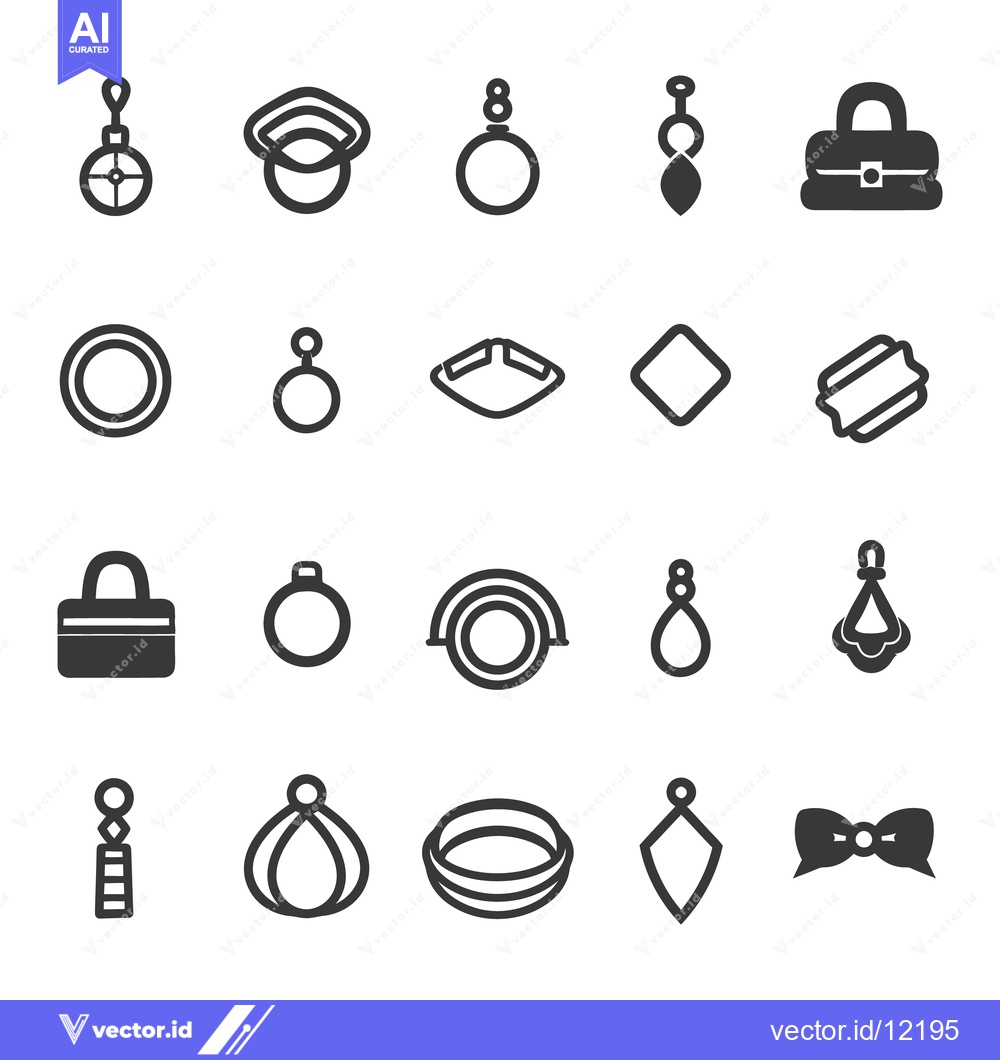 Premium Vector dari Simple vector illustrations of various fashionable accessories and jew