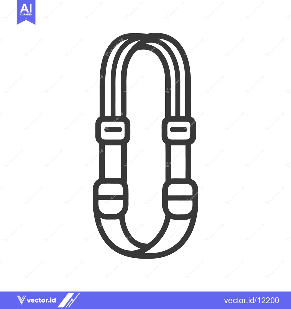 Premium Vector dari A graphical representation of a looped strap with connectors on it
