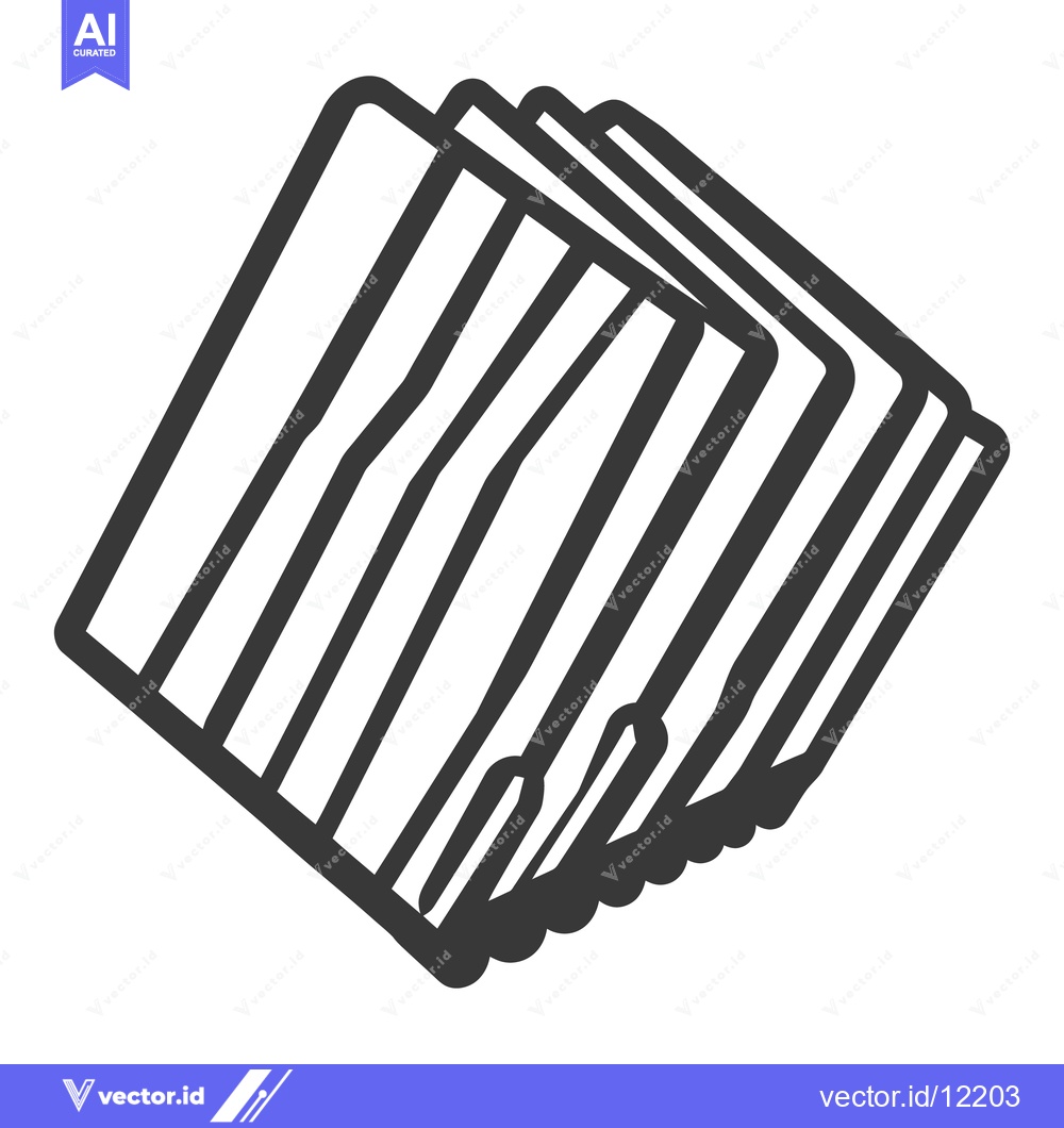 Premium Vector dari A stack of papers featuring linear elements and simple design