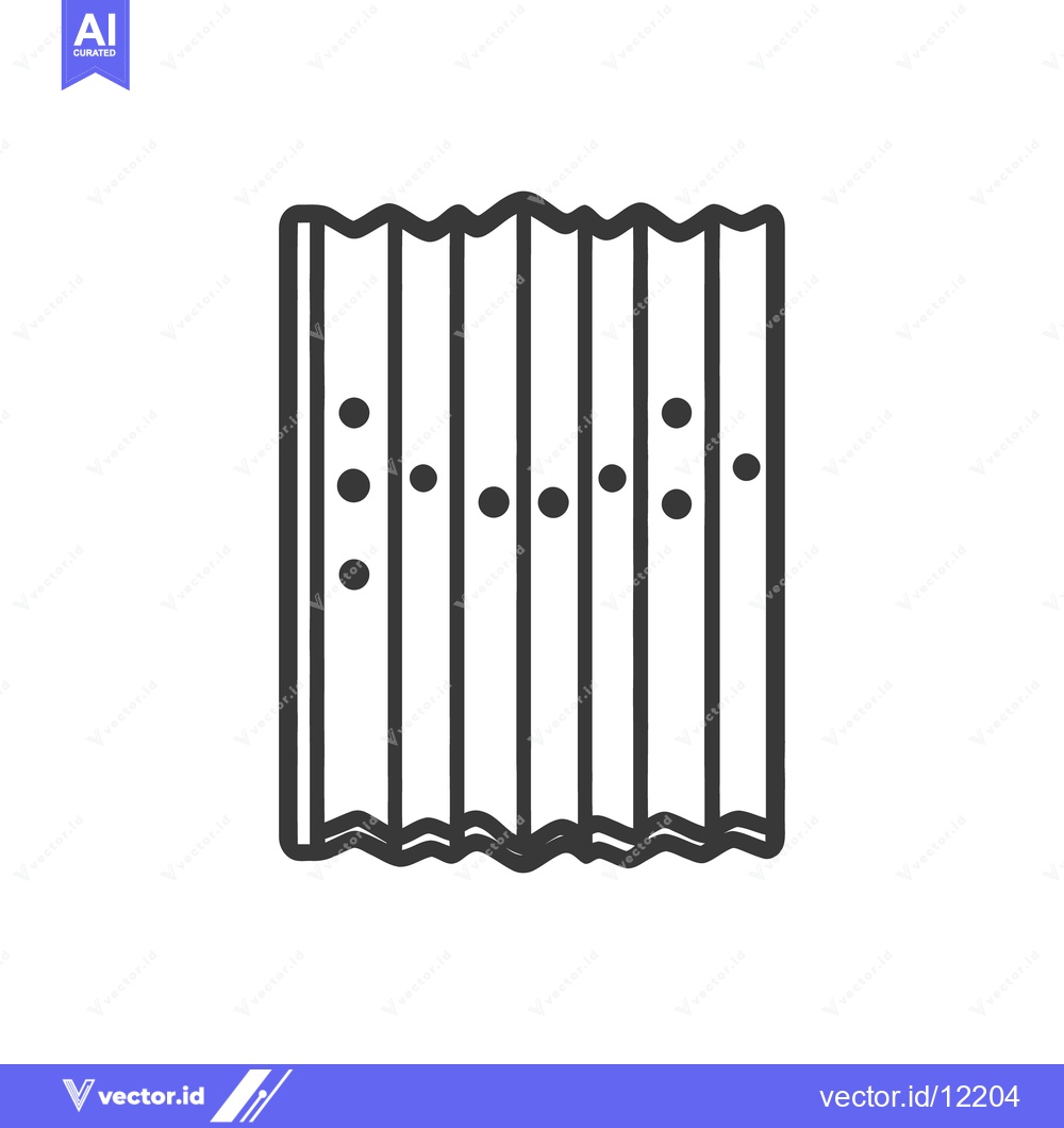 Premium Vector of The illustrated line drawing of a folding musical instrument