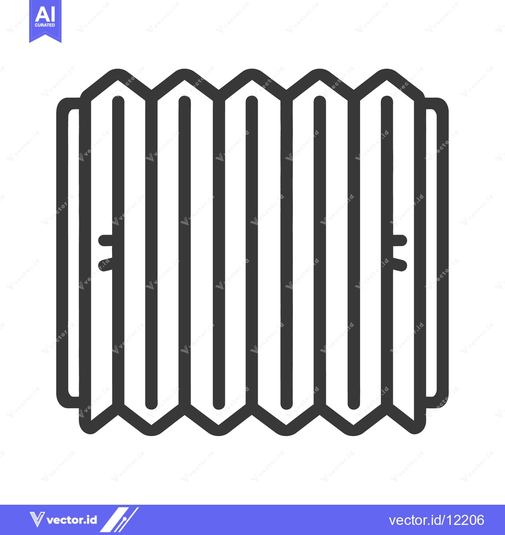Premium Vector dari A simple outlined depiction of a radiator for heating