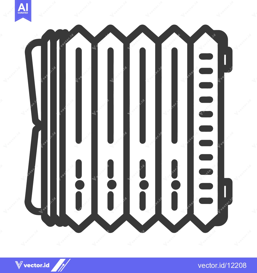 Premium Vector of A vector line art illustration depicting a radiator heater