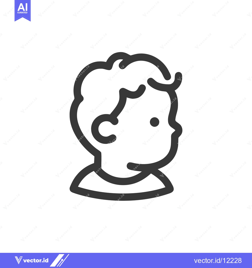 Premium Vector of Minimalist Child Profile Icon: Simple, Clean, Modern Design