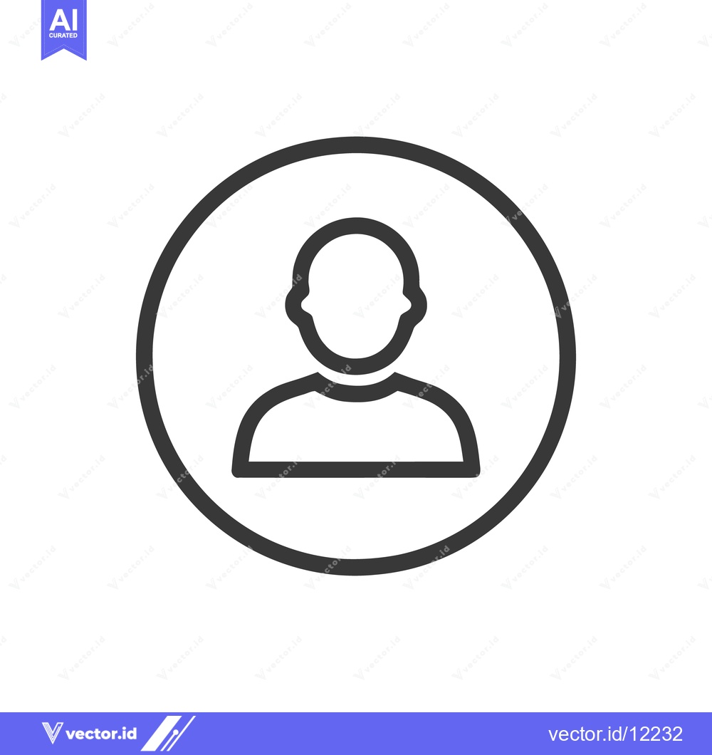 Premium Vector of Minimalist User Icon: Simple Person Silhouette in Circle, Dark Gray on