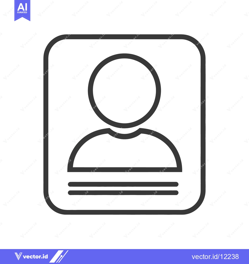 Premium Vector of Simple black and white icon displaying a user profile or person