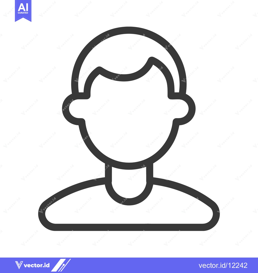 Premium Vector dari A simple outline drawing depicting a human individual profile