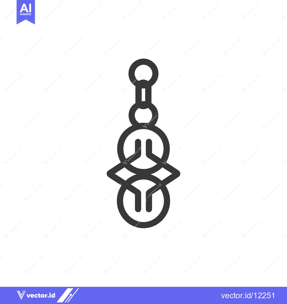 Premium Vector of A chain with three interconnected rings, a single ring at the top